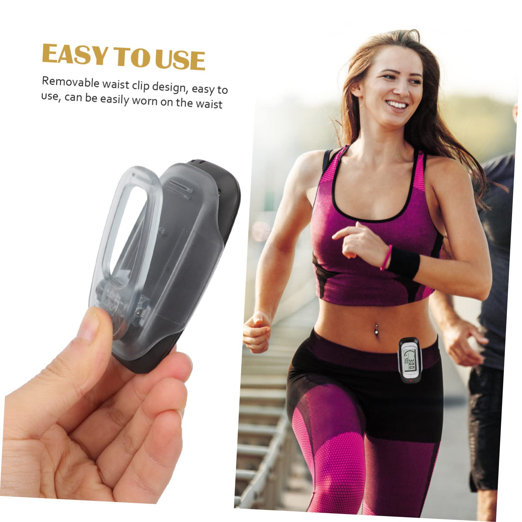 YARNOW 2pcs Professional Step Counter Compact Portable Walking Pedometer for Fitness Outdoor Activities