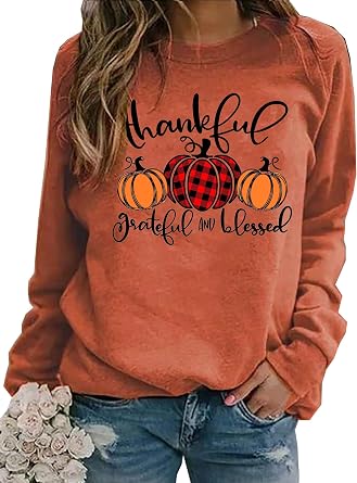Susongeth Fall Pumpkin Sweatshirt for Women Its Fall Yall Pumpkin Pullovers Halloween Thanksgiving Long Sleeve Shirt Tops