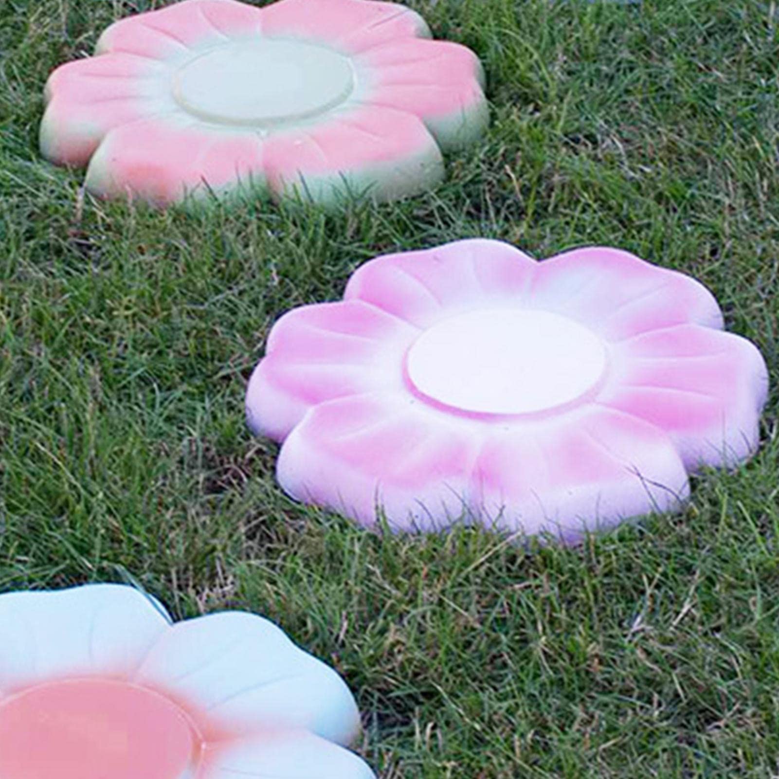 Moldes de hormigón | Moldes de Piedra escalonada en Forma de Flor | Pavimentadora de Piedra de moldeo de Piedra Pathmate Reutilizable, Molde de hormigón para césped de jardín de Patio