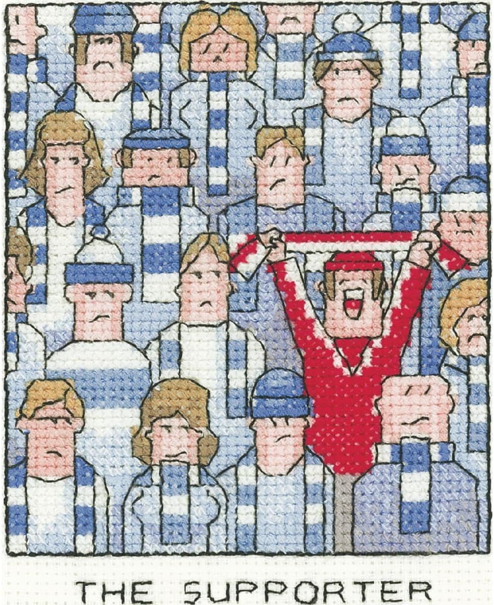 Heritage Counted Cross Stitch kit Aida The Supporter, SHTS1599-A, 9x11,5cm, DIY
