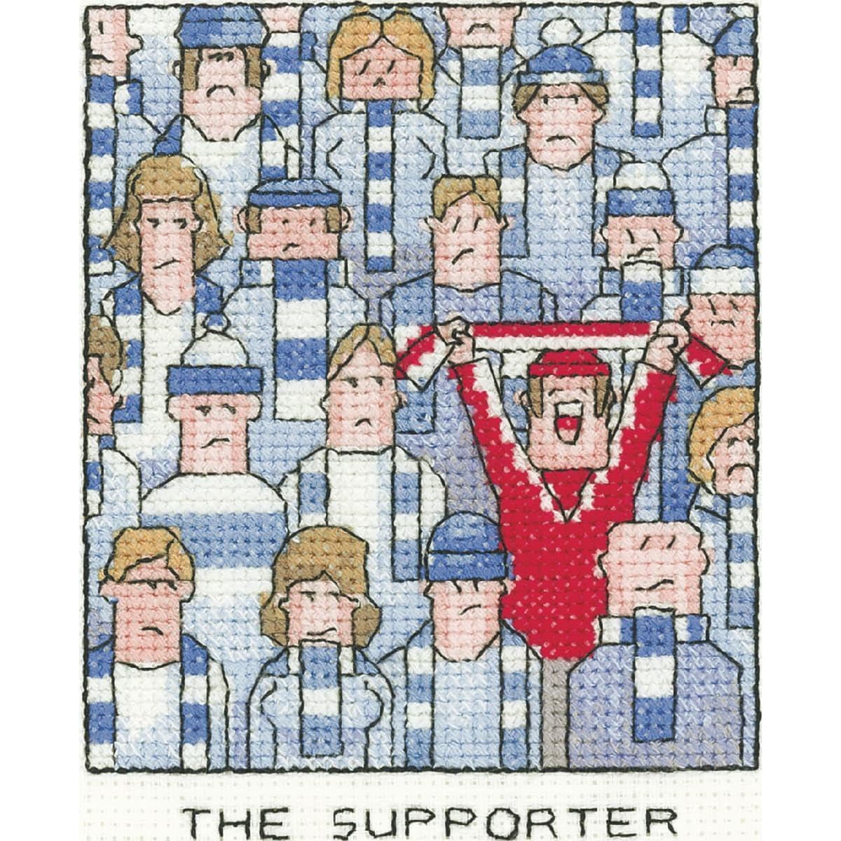 Heritage counted cross stitch kit Aida ""The Supporter"", SHTS1599-A, 9x11,5cm, DI