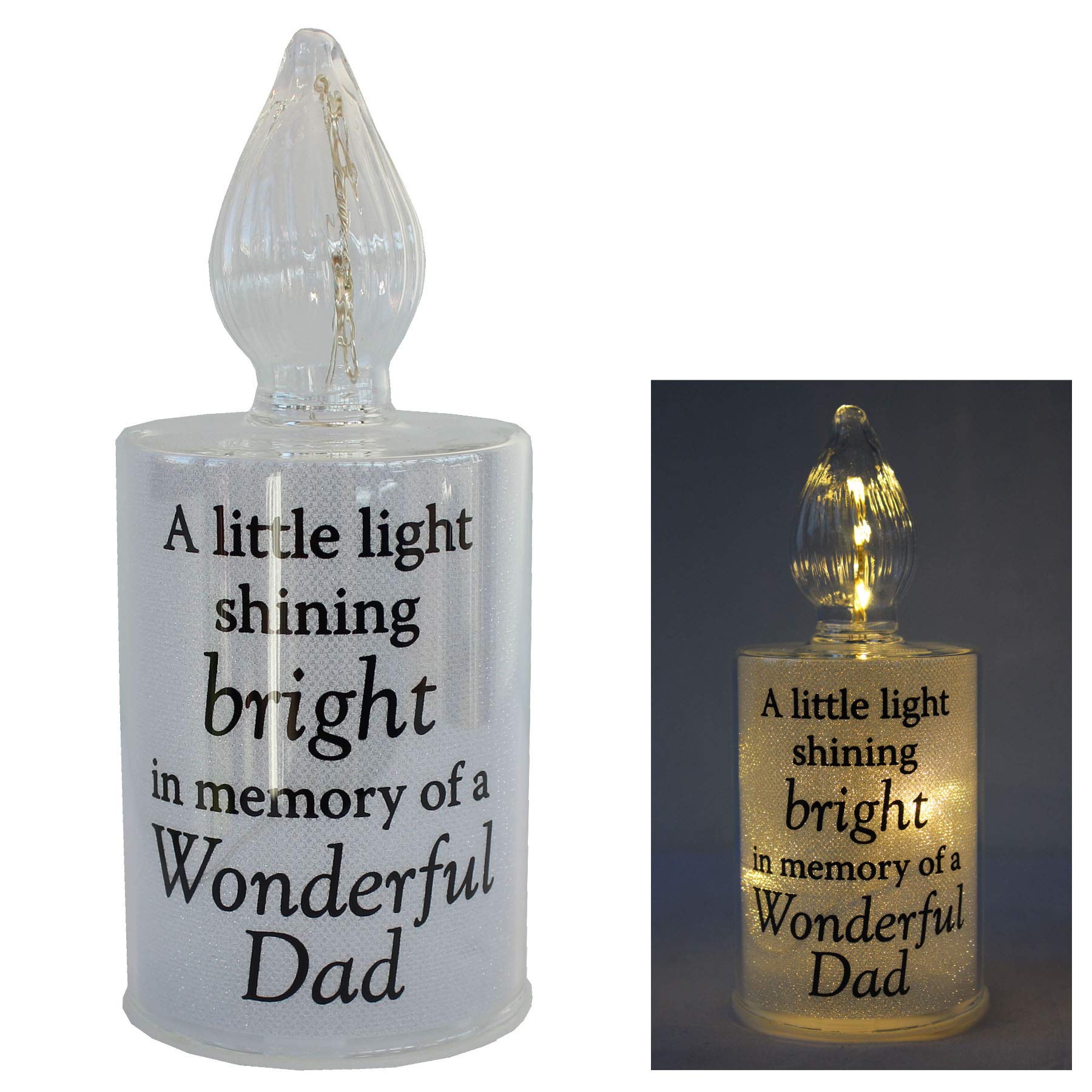 Thoughts of You Memorial Candle Light with Wording - Dad