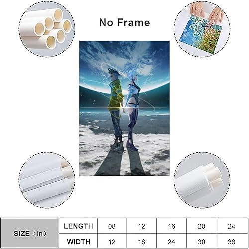 Miniatura 3 de Fuwo Póster de anime Cyber-punk Edgerunners de los años 90, arte de pared, decoración estética, 12 x 18 pulgadas (11.8 x 17.7 in)