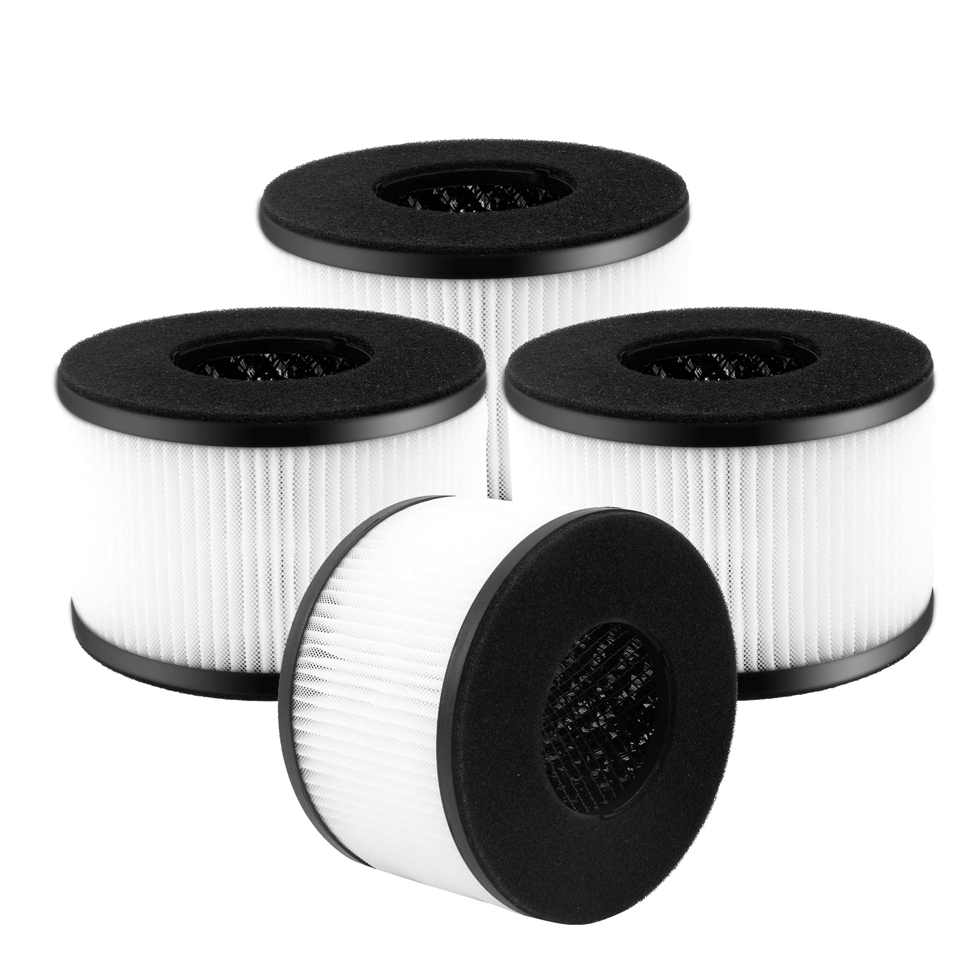 BS-03 H13 True HEPA Replacement Filter Compatible with Slevoo＆ Partu BS03 Air Purifier, 4PACK