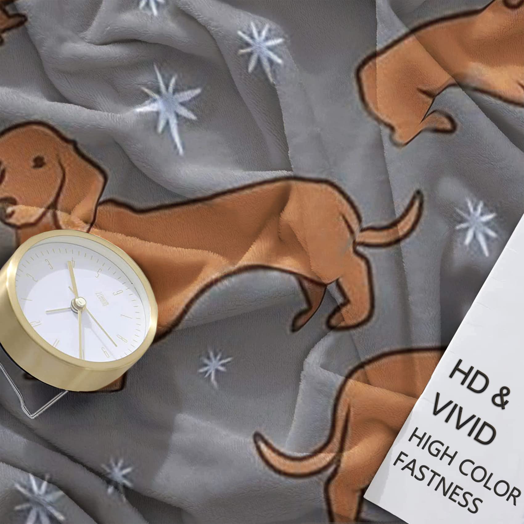 Coperta In Pile Con Stampa Bassotto - Morbida E Calda Per Divano E Letto - Foto 4