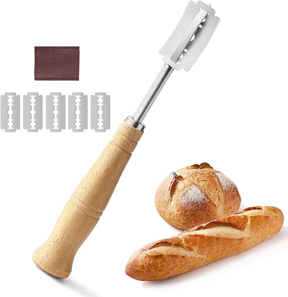 FAYAHAR cortador para pan con 5 hojas y funda