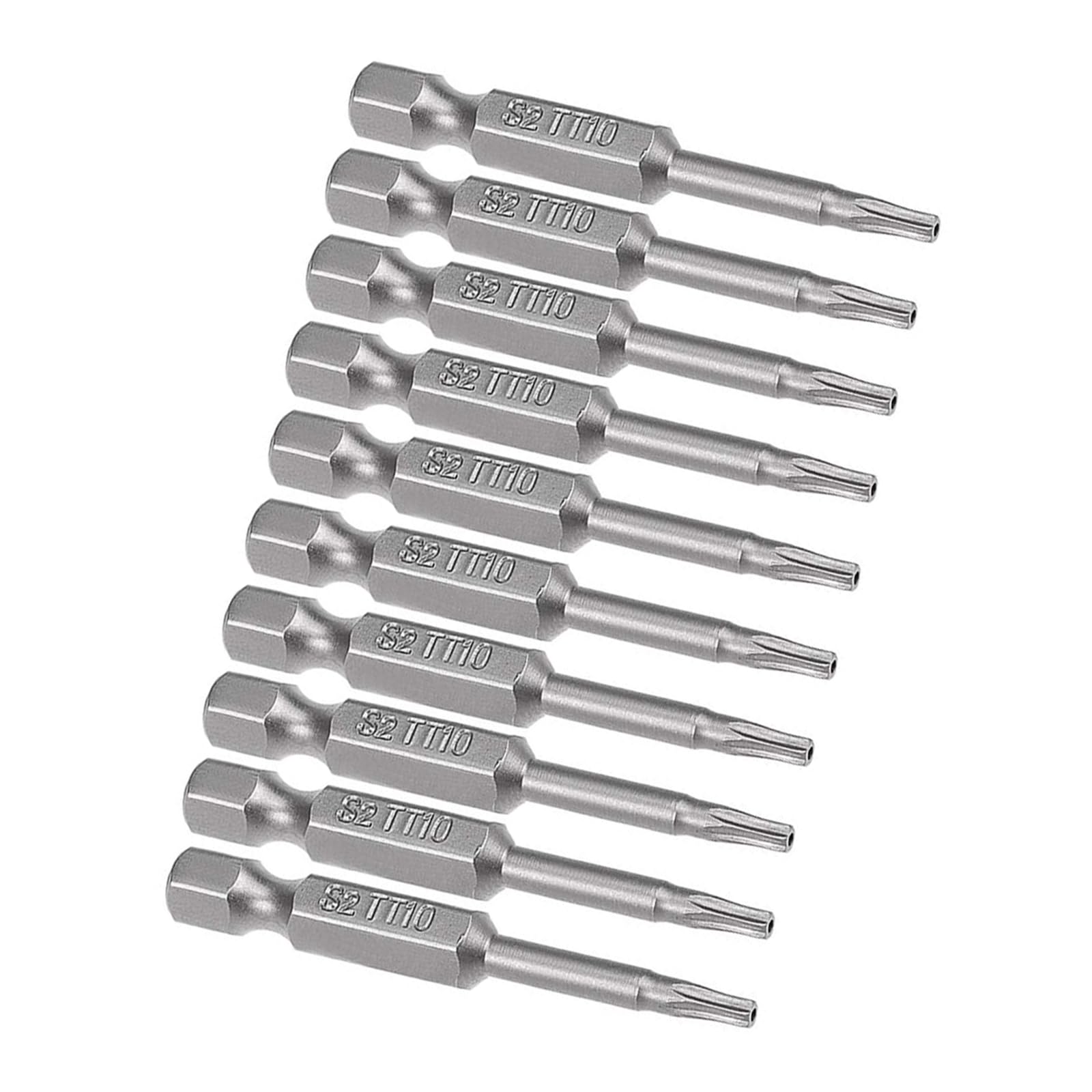 MACHSWON 10 Pcs 1/4" Hex Shank T10 Magnetic Security Torx Screwdriver Bits 50mm Length — image 1
