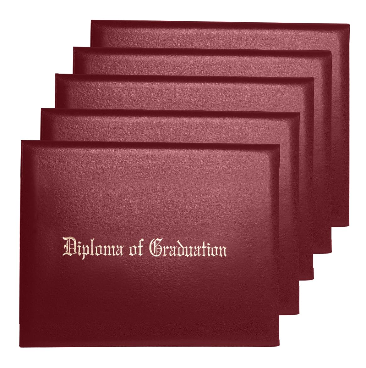 Misscom Diploma Cover 8.5" x11" Diploma Holder of Graduation Leatherette Padded Certificate，5-Packs