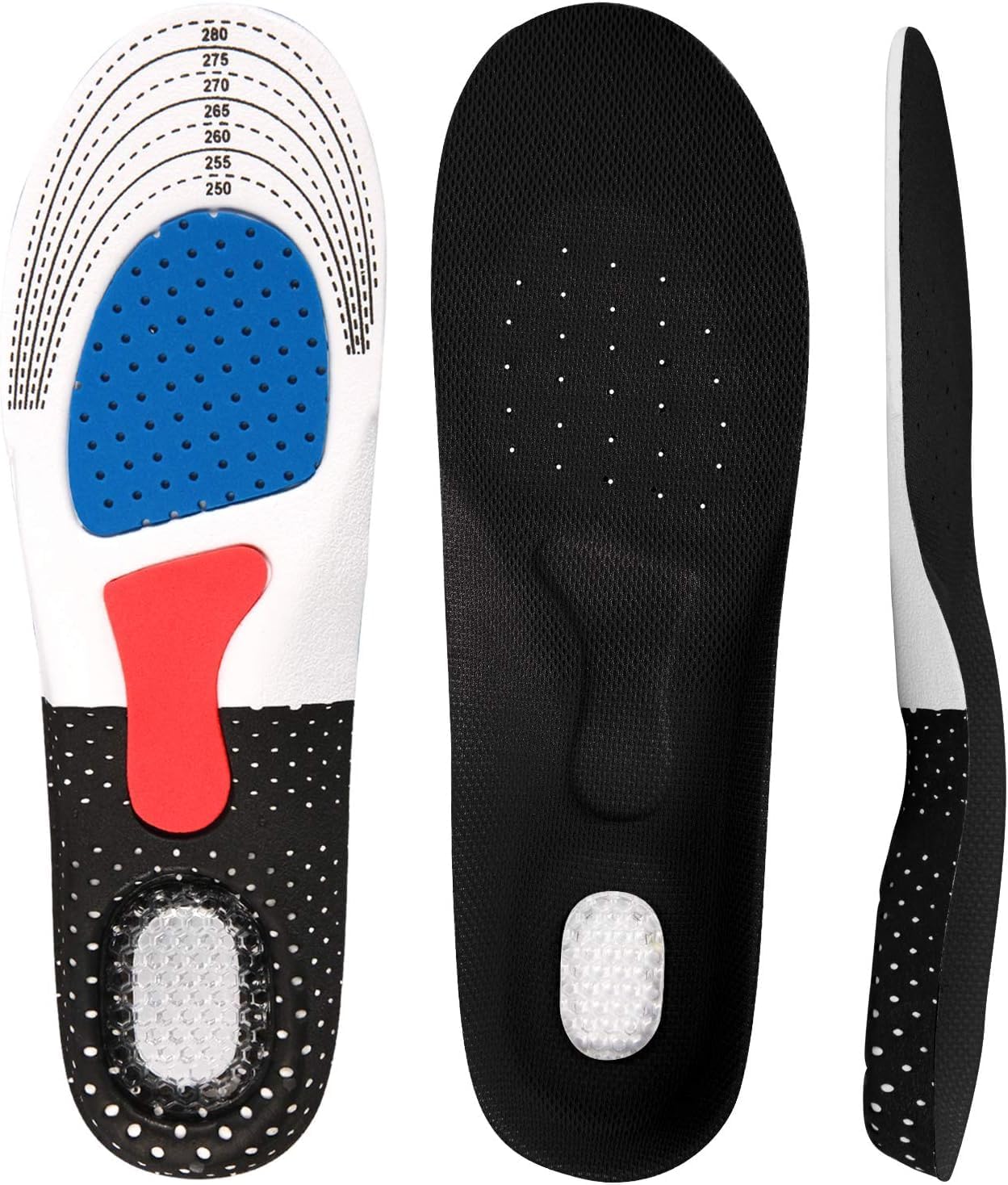 RENESMEE 1 Pair Silicone Gel Insole Orthotic Arch Support Shoe Pad for Sport as well as Running Shoes Anti Fatigue Insole for Men and Women| Benefit of Absorption with Massaging (Size 8-12) (B0CWH8JH7G) Amazon Price History, Amazon Price Tracker