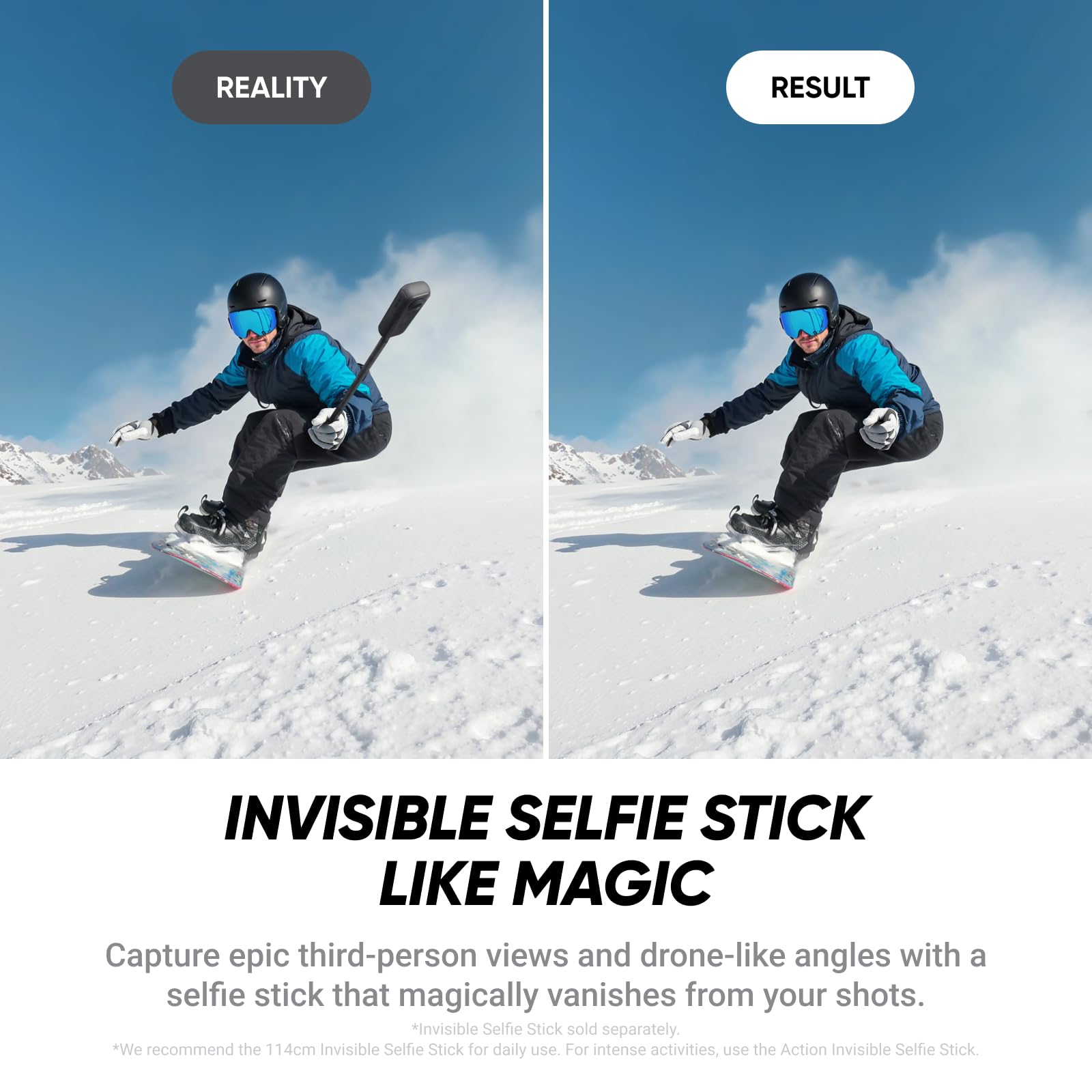 Insta360 X4 Air Pack Starter Bianco artico- Videocamera leggera 165g 8K 360, selfie stick invisibile, lenti sostituibili, prima registri poi inquadri, cover antivento integrata,stabilizzazione.