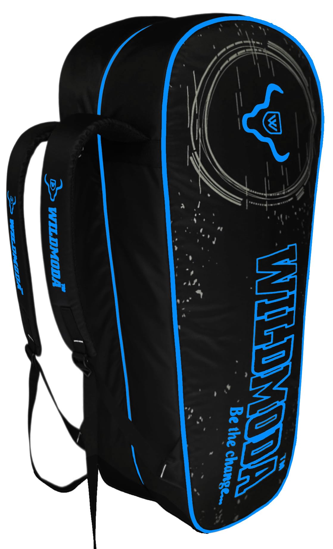 Passion Premium 2-Compartment Badminton & Tennis Unisex racquet Bag with Protective Padding – Lightweight & Durable Unisex Design for Players of All Levels: Men, Women, Youth & Adults (Black & Blue)