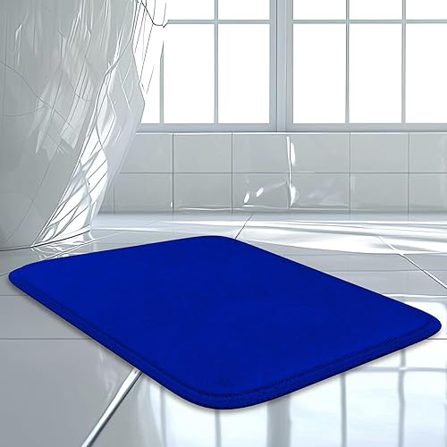 Miniatura 5 de Alfombra de baño de lujo, 1 alfombra de baño de espuma viscoelástica, antideslizante y ultrasuave, altamente absorbente, fácil de limpiar, color