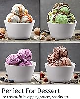 Vista 4 de Tazones pequeños de porcelana, cuencos de postre de 8 onzas, aptos para horno, cuencos para helado, tazas de caldo, juego de 6