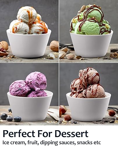 Miniatura 5 de Tazones pequeños de porcelana, cuencos de postre de 8 onzas, aptos para horno, cuencos para helado, tazas de caldo, juego de 6