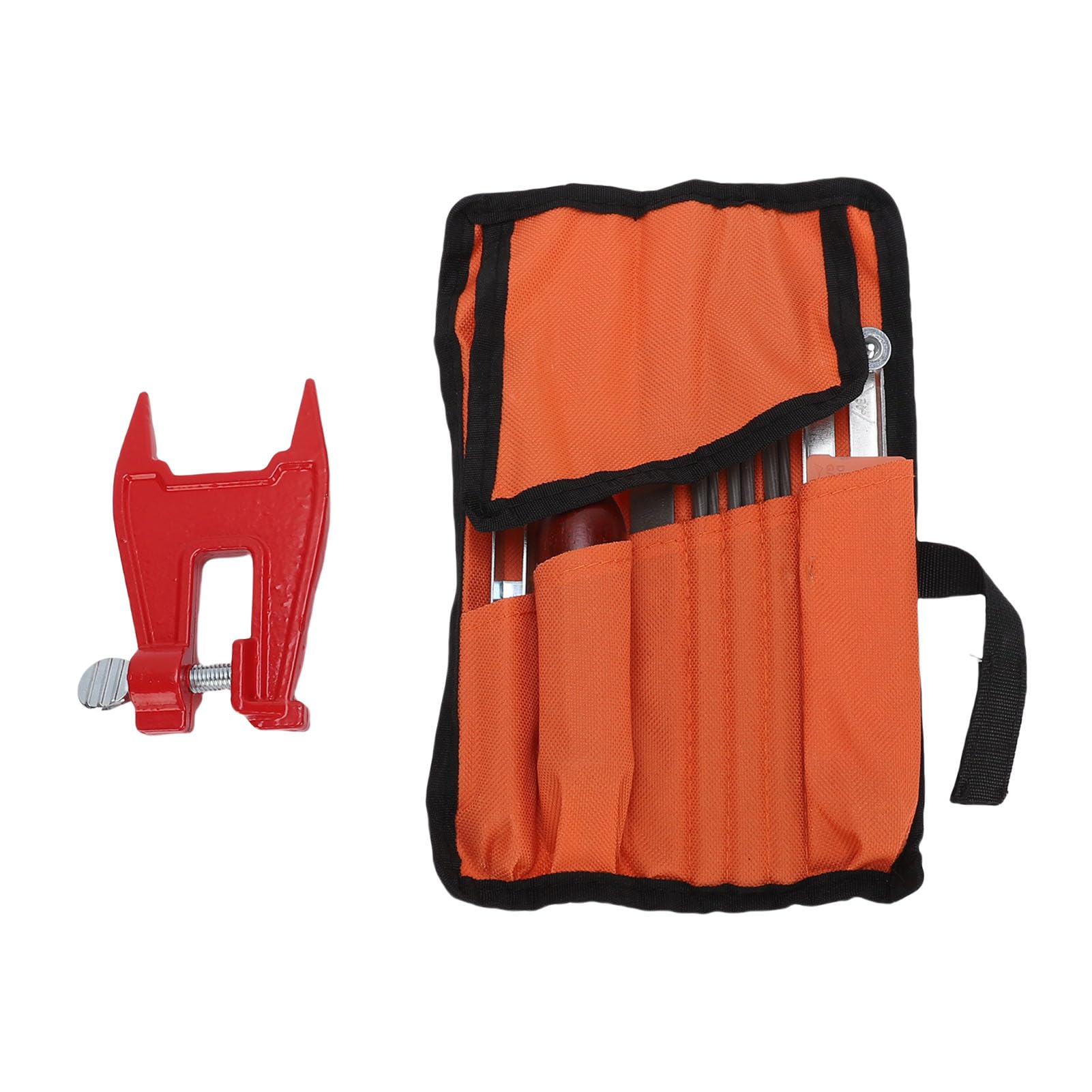 Kit de Lima para Motosierra de 14 Piezas |Afilador de Motosierra Universal con Tornillo de Banco/Lima Plana/medidor de Profundidad |Kit de Afilado portátil para Servicio in