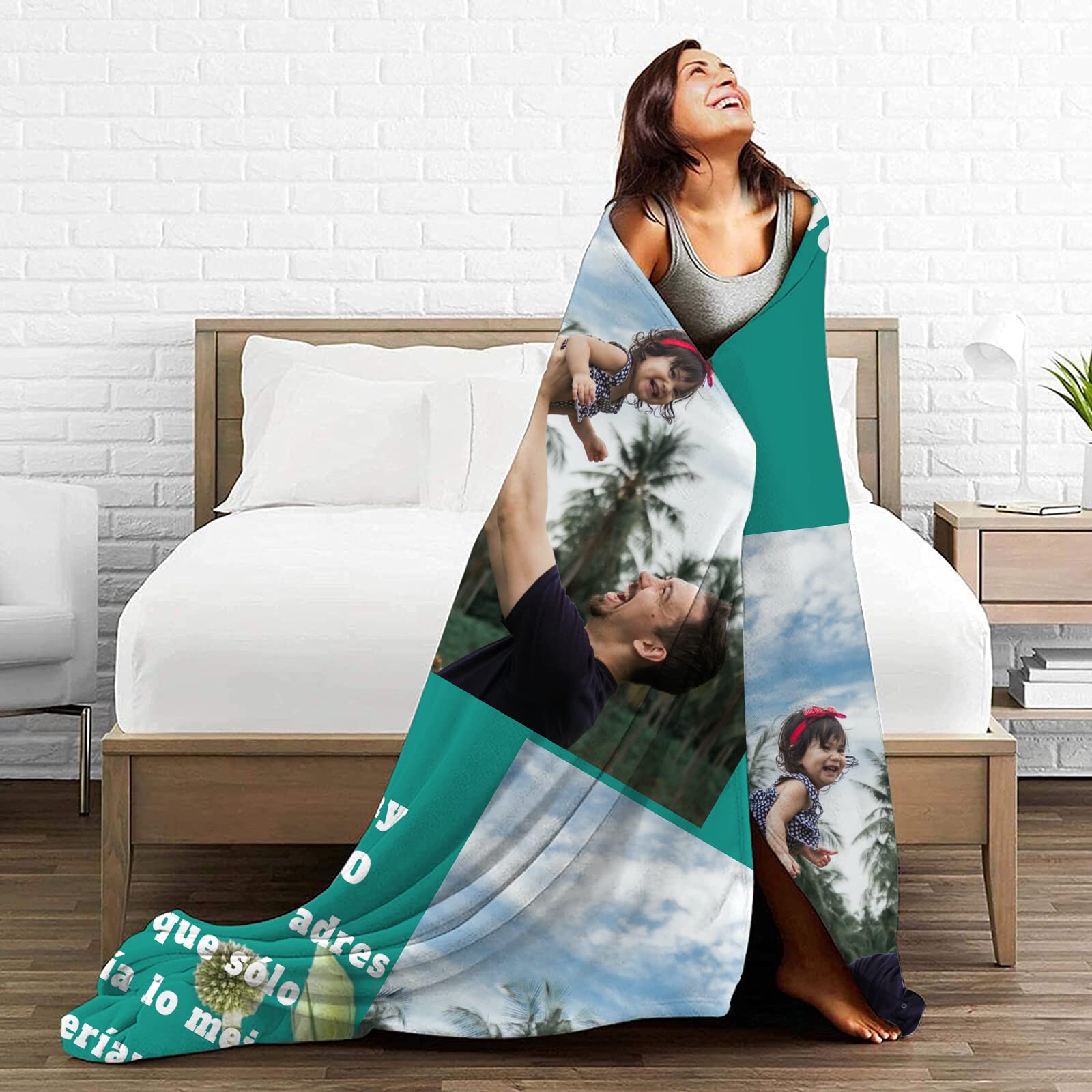 Manta de fotos personalizada, manta grande, manta suave para cachorros, perros, gatos, mascotas, familia, papá, mamá