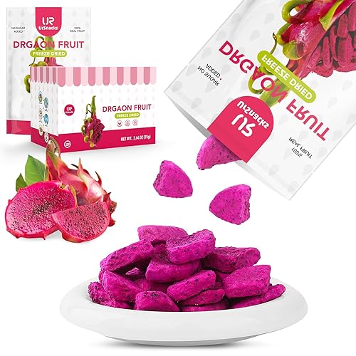 Ursnacks Pitaya liofilizado saludable y puro natural sin adición de chips de frutas iguales a 7.05 oz de fruta fresca de Pitaya mediante el uso de