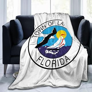Seal of Lantana, Florida Throw Blanket 50"x40" Soft Cozy Blanket for Bed Sofa Couch Camping and Travel