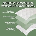 Utopia Bedding Waterproof Crib Fitted Mattress Protector (Pack of 2) - Toddler and Baby Crib Mattress Pad Cover - Soft and Breathable with 7 Inches Deep Skirt (White, 28" x 52")