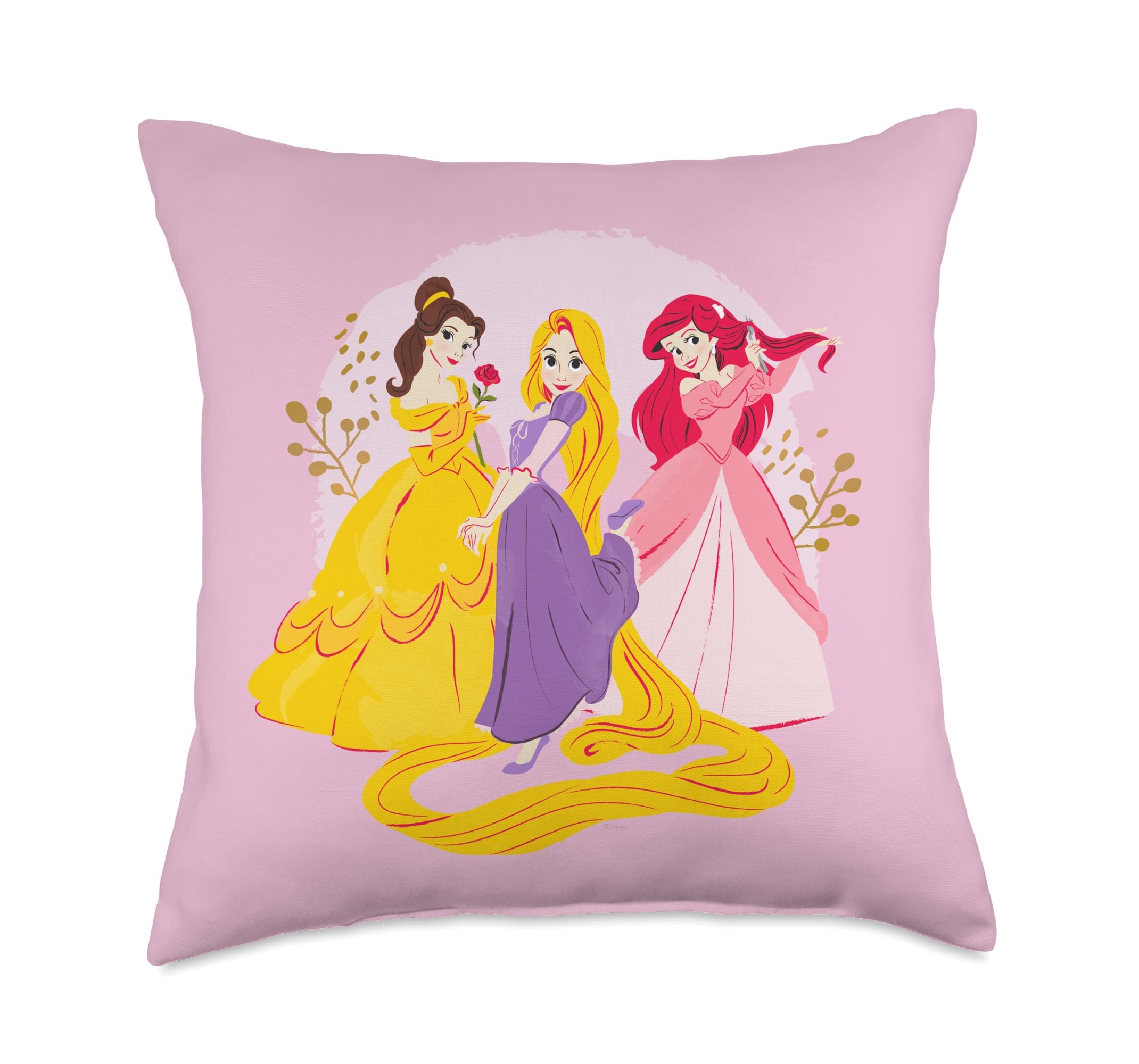 Coussin Disney Princess Belle de qualité supérieure multicolore 18x18
