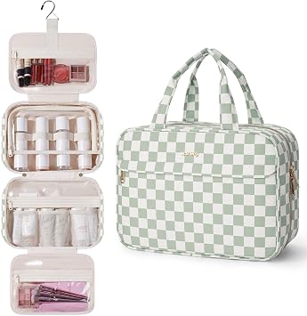Narwey Large Hanging Travel Toiletry Bag for Women, Makeup Bag Organizer
