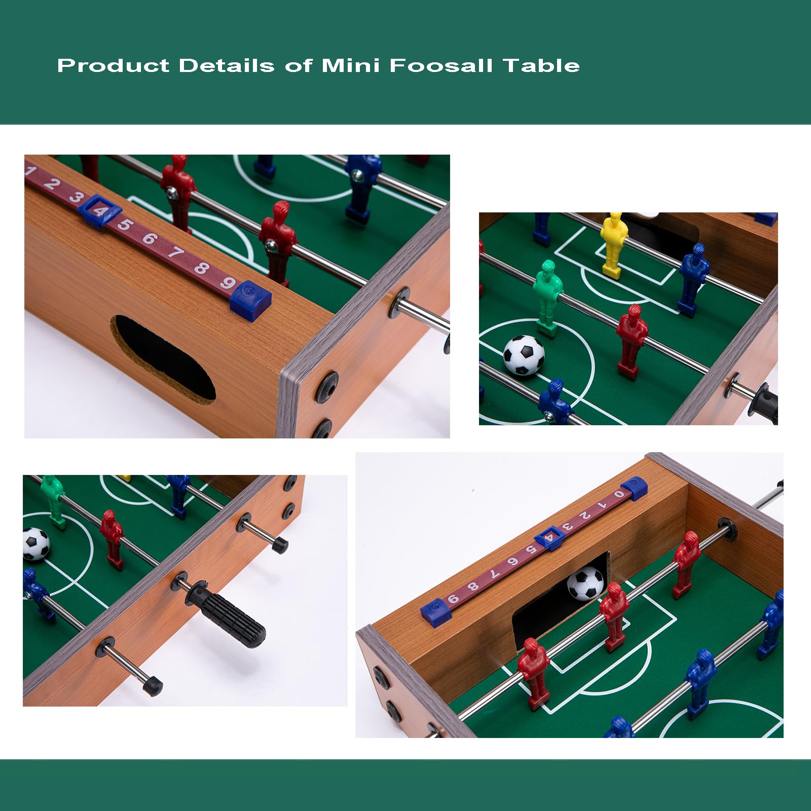 Mini baby-foot pour nuit en famille, cadeau créatif pour les amateurs de football, jeu de table en bois pour les voyages, les fêtes