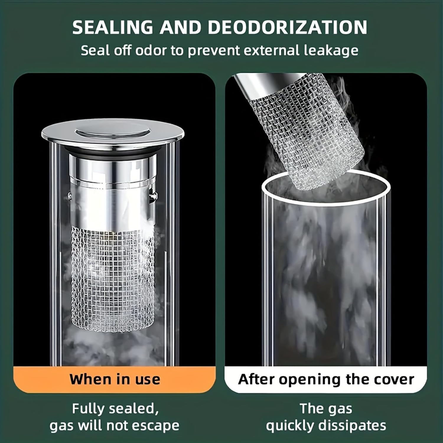 2 Pack Bathroom Sink Stopper Hair Catcher Pop-Up Stainless Steel Drain Strainer with Built-in Filter Basket Home Kitchen