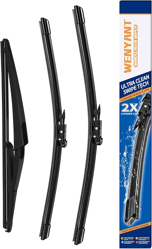 Palhetas do limpador de para-brisa wenyant 28/21/12 pol. para Mercedes-Benz ML, GL e R – Conjunto com 3 unidades
