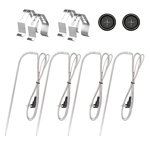 Paquete de 2 sondas de carne con clips de repuesto para Masterbuilt Gravity Series 5608001050 XL parrilla digital de carbón accesorios para