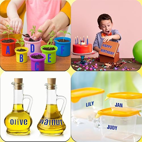 Vista 358 de Calcomanías de letras, 300 piezas, 30 hojas, vinilo autoadhesivo, impermeable, números de buzón, alfabeto para buzón, ventana, puerta, letrero, Negro