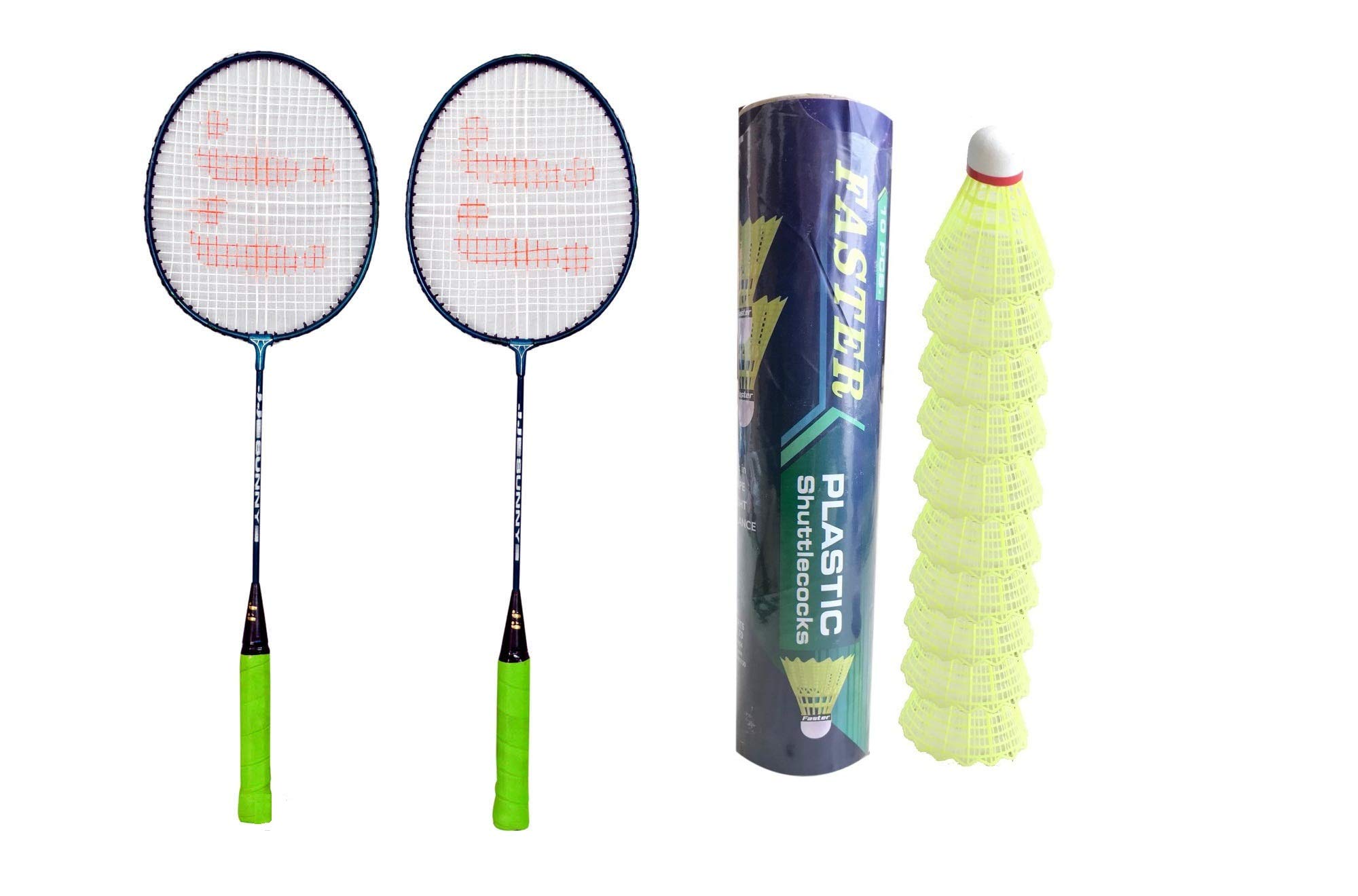 JJ Jonex Polypropylene Faster Sunny Badminton 2 Rackets and 10 Shuttles Box with Full Cover, Multicolor (B07MQMTMMK) Amazon Price History, Amazon Price Tracker