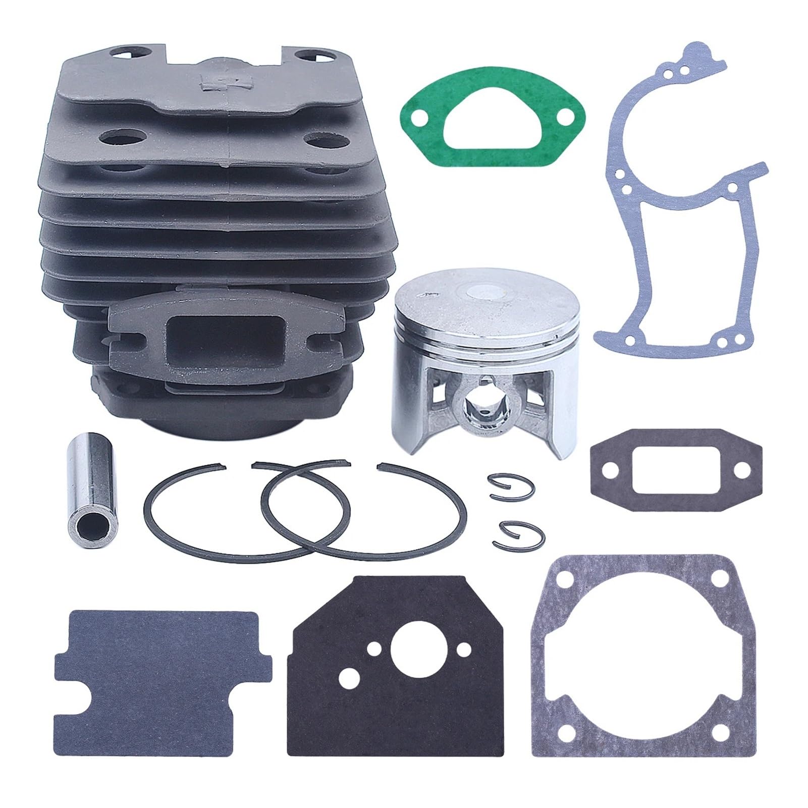 Kit de pistón de Cilindro de 45 mm y Juego de Juntas de carburador for Motosierra de Gasolina de 45 CC, 52 CC y 58 CC.