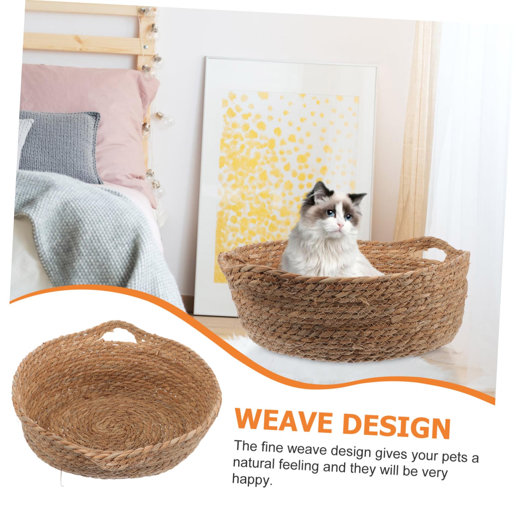 Sosoport Cama para De Tejida para Gatos Transpirable Diseño para Interior y Exterior Accesorio para Dormir y