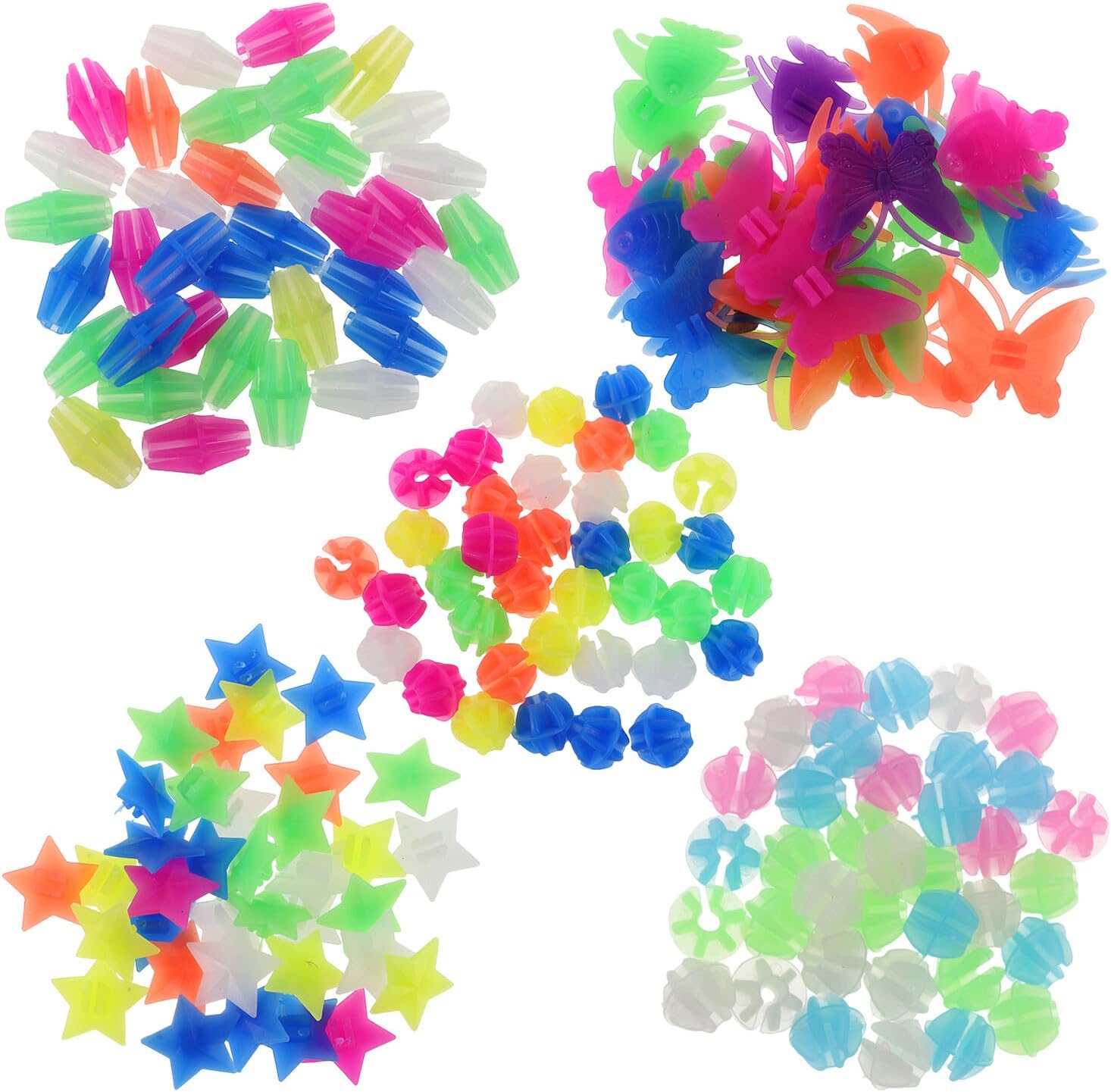 206pcs Bike Spoke Beads for ’ Bikes Plastic Wheel Spoke Decorations Lightweight Clip-on Accessories for Wheels Colorful Bicycle Decoration Kit for School Rides and Parades