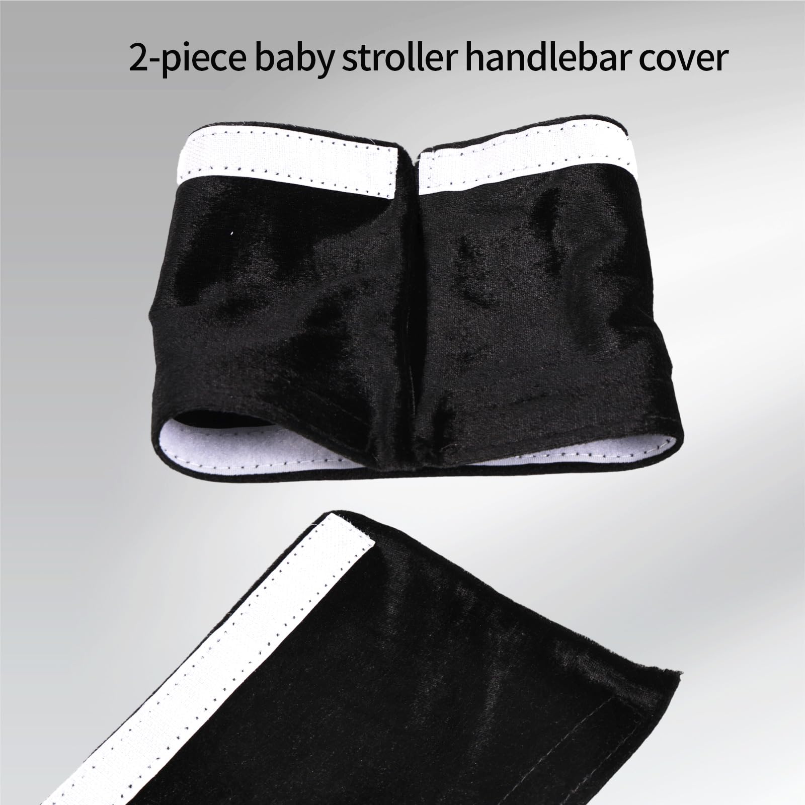 Penitue 2pz Copri Braccioli Passeggino Neonato, 39x15cm Universale Sostituzione Copertura Protettiva Maniglia Passeggino Rimovibile Manicotti Maniglia Accessori Pratici (Nero)