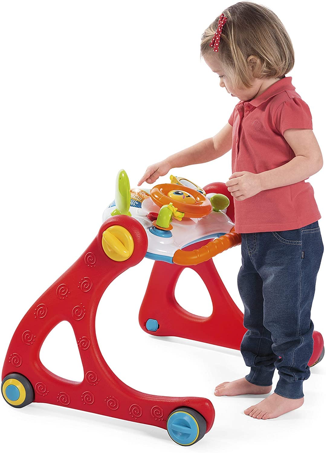 Chicco Grow and Walk 4in1 Baby Aktivitäts Spielzeug und Lauflernhilfe, Lernspielzeug mit manuellen Aktivitäten, Lichtern und Geräuschen, Abnehmbares Elektronisches Panel - Baby Spielzeug 3-36 Monate