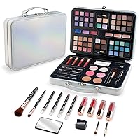 Vista 12 de Color Nymph Conjunto de maquillaje todo en uno para niñas de cualquier edad, kits de maquillaje para adolescentes para principiantes con estuche