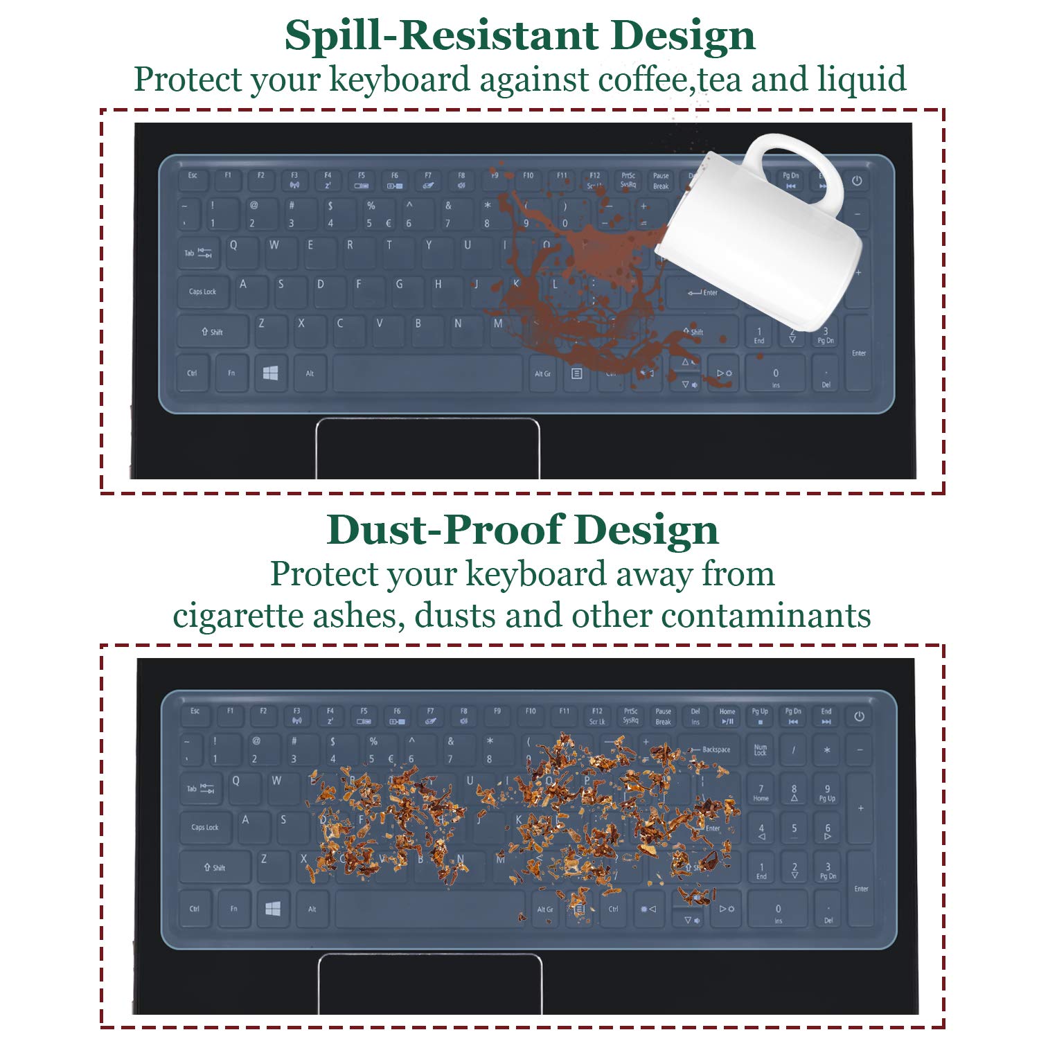 6155173 | CHERRY Keyboard Covers For Use With CHERRY G84-4700 | RS