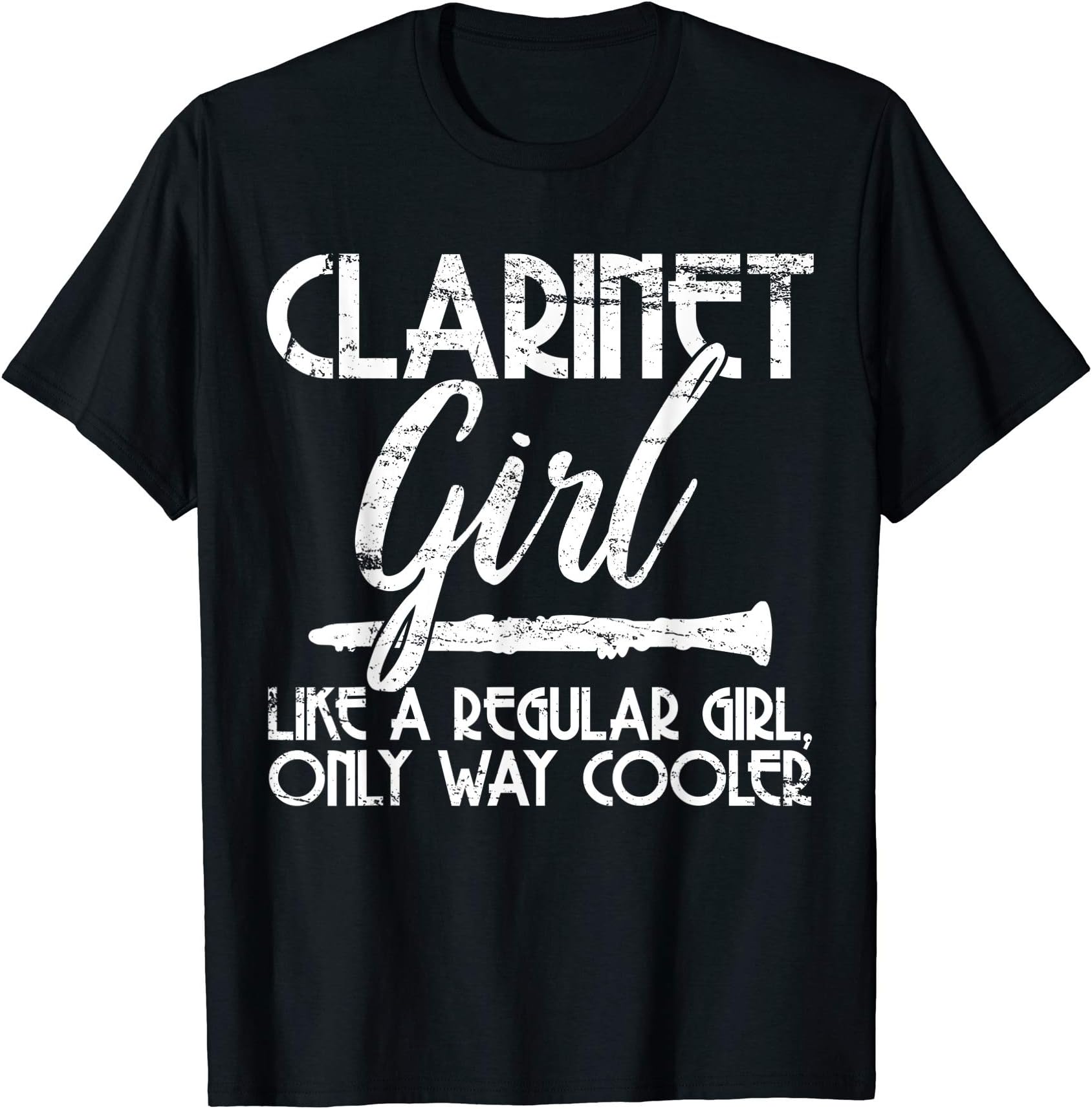Great Gifts for People Who Love ClarinetsClarinet Girl Music Instrument Funny Vintage Gift T-ShirtOEKO-TEX STANDARD 100