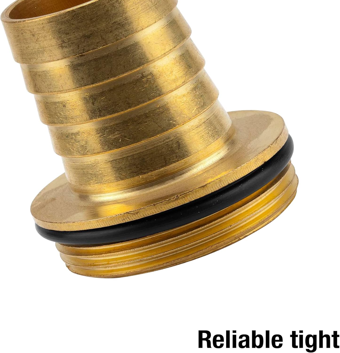 GARDENA Brass Hose Fitting 1-Piece with collar and O-Ring: Screw 47.9 mm (G 1 1/2 ") - Threaded For 32 mm (1 1/4") - Tubing (7149-20)