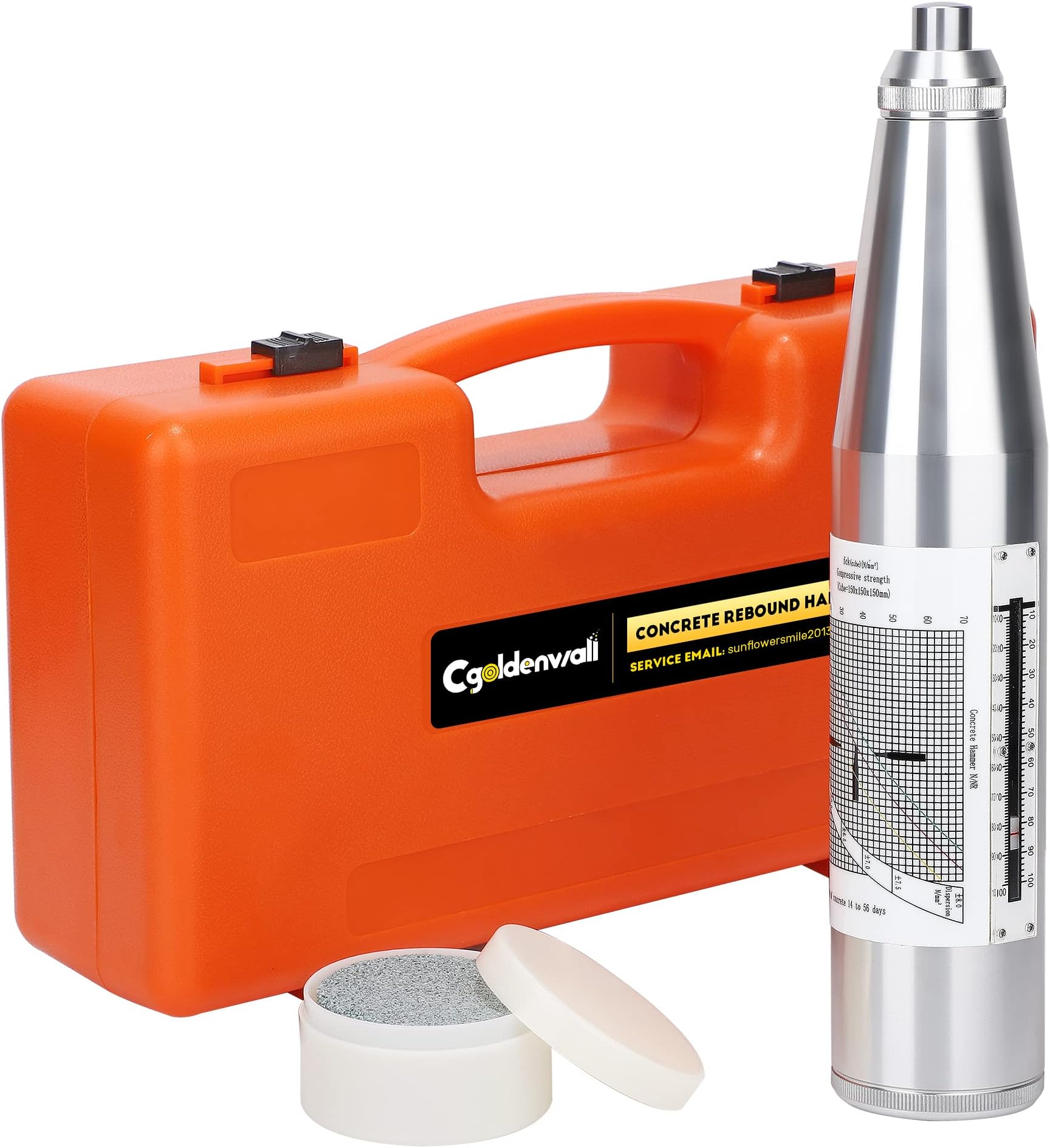 Concrete Rebound Hammer Tester Resiliometer Test Meter Tool Within The Scope of 1450.38psi-8702.26psi