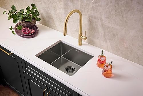 Miniatura 7 de Ruvati RVH7121BL - Fregadero de cocina de acero inoxidable negro de 21 pulgadas