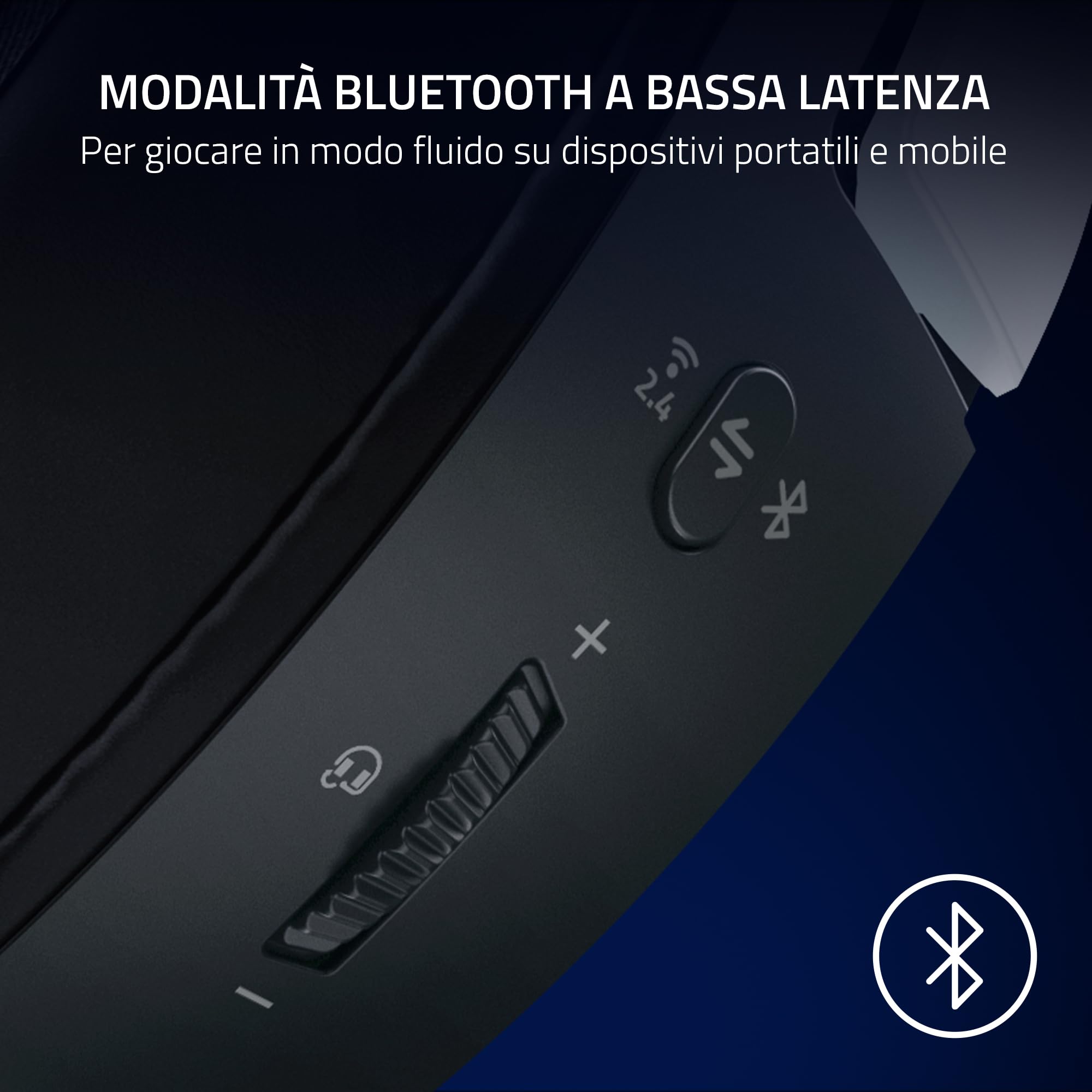 Razer Kaira HyperSpeed (licenza Playstation) - Cuffie da gioco wireless per Playstation - 2,4 HyperSpeed e Bluetooth (Triforce 50mm, microfono HyperClear, USB, multipiattaforma) Bianco