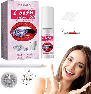Jewelry Teeth Decoration Set - Party Tooth Ornaments Nail Decoration with UV LED Light Gems,Dental Tooth Jewelry Set with Tooth Crystals for Generic