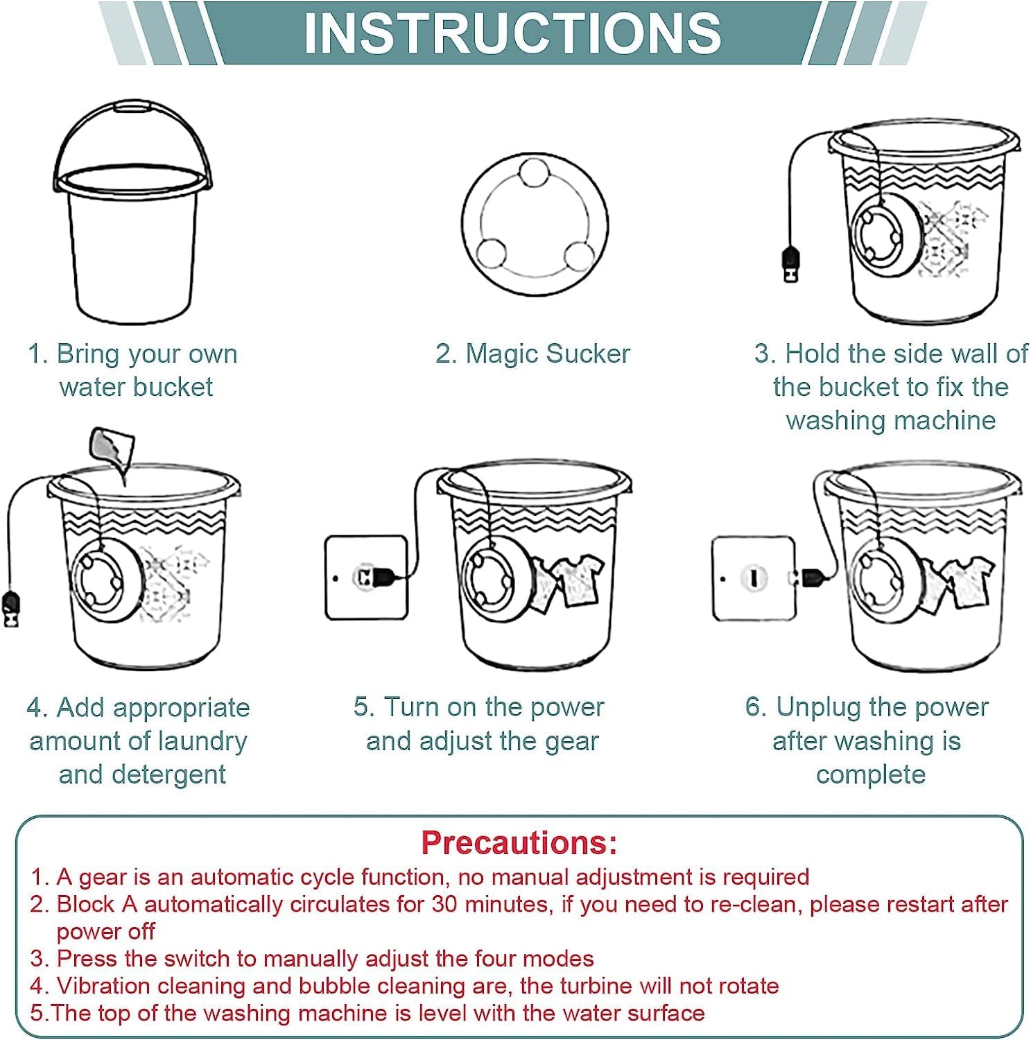 Portable Washing Machine, Mini Ultrasonic Washing Machine 3 in 1 Dishwashers Ultrasonic Waves Suitable for Home, Business, Travel, College Room, RV, Apartment (3.5IN)