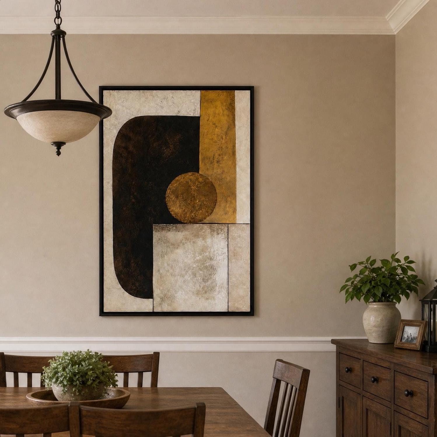 UUDEZO Strukturalne, nowoczesne wydruki na płótnie na ścianę, abstrakcyjny obraz olejny (55 x 110 cm)