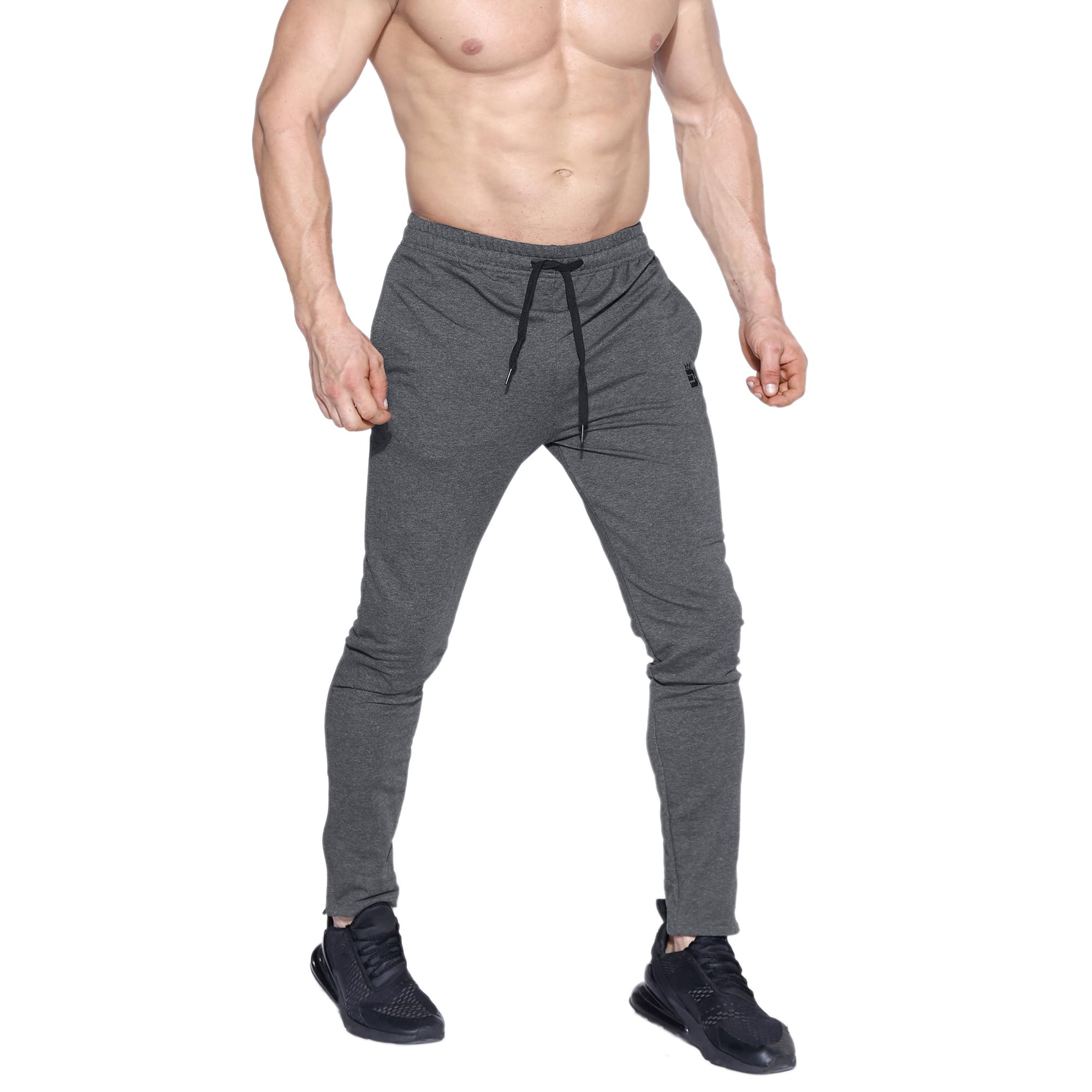 ZENWILL Pantalon Chandal Hombre Cremallera Deporte Jogger | Pantalon Gym Algodón Hombre Bolsillo Cremallera, Cómodos Pantalón Deportivo Hombre Gimnasio, Pantalones Largo Fitness Running