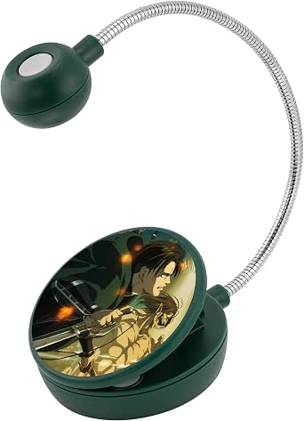 WITHit Clip On Book Light Dimmable LED Reading Light for Books and eBooks, Reduced Glare, Portable, Cute Bookmark Light for Kids & Adults, Batteries Included Levi, Attack on Titan