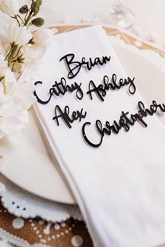 Miniatura 4 de Etiquetas de nombre acrílicas personalizadas para colocar lugares, tarjetas de lugar personalizadas para bodas, despedidas de soltera y eventos,