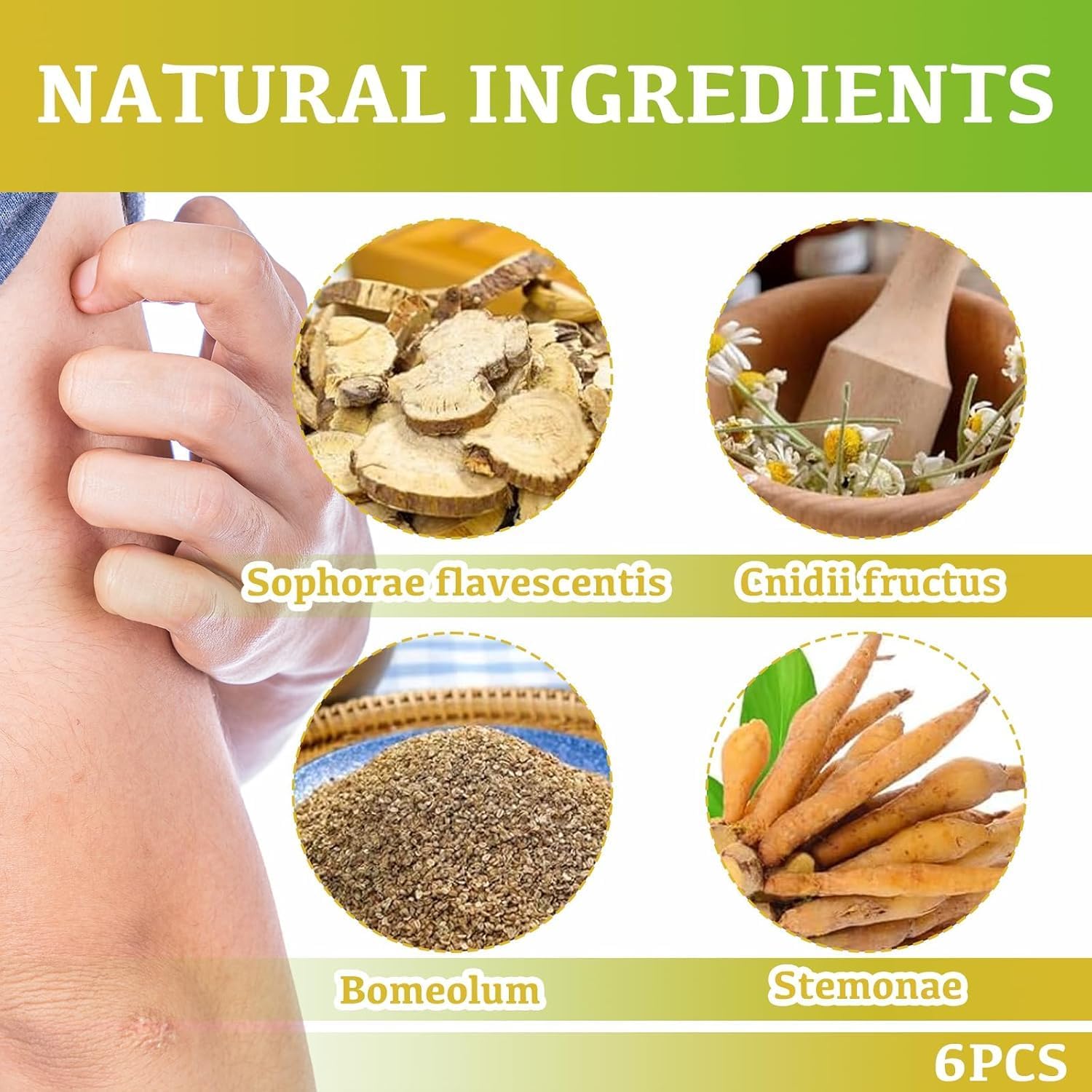 (Effective and Safe) 6 Pack Natural Chinese Herbal Cream, Eczema Psoriasis Moisturizing Creams for Body & Face, Anti-Itch Skincare Cream, External Use Only (90g) - Image 5